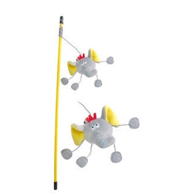 Pet Brands Elephant Wand Playing Road Toy For Cat
